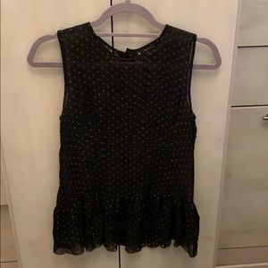 Theory peplum sheer top